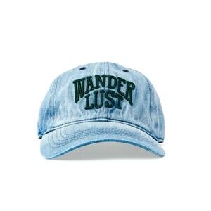 Time and Tru Women's Washed Denim Wander Lust Baseball Hat